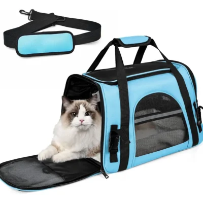 BOLSO TRANSPORTADOR PREMIUM PARA MASCOTAS BEEPAW /AZUL