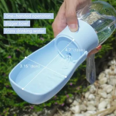 BOTELLA DISPENSADORA PLEBAGLE DE AGUA, COMIDA BEEPAW /CELESTE