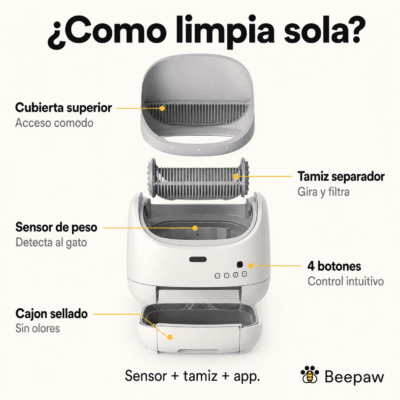 LITERA CON LIMPIEZA AUTOMÁTICA BEEPAW DUN-E