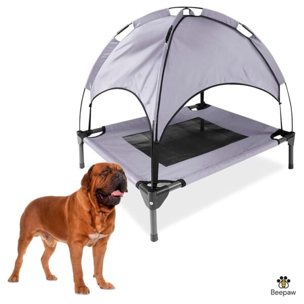 CAMA EN ALTURA PARA EXTERIOR CON TECHO PARA PERROS BEEPAW _XL
