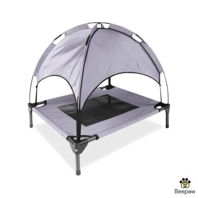 CAMA EN ALTURA PARA EXTERIOR CON TECHO PARA PERROS BEEPAW _L