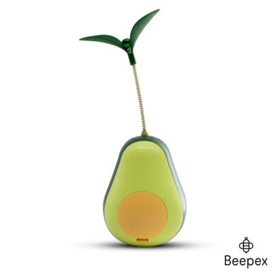 JUGUETE CATNIP PALTA CON PLUMA Y DISPENSADOR DE COMIDA