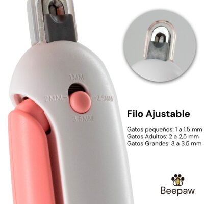 CORTADOR DE UÑAS BEEPAW CUT-E /ROSA