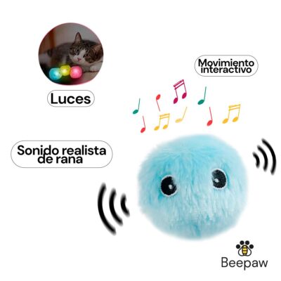 JUGUETE PELOTA PELUCHE BEEPAW FROG-E /CELESTE