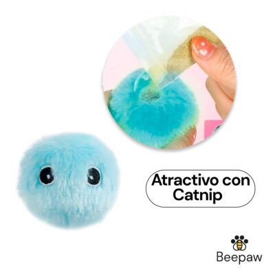 JUGUETE PELOTA PELUCHE BEEPAW FROG-E /CELESTE