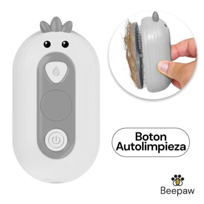 CEPILLO CON VAPOR Y CARDINA BEEPAW GROOM-E /BLANCO