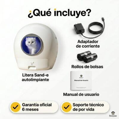 LITERA AUTOLIMPIANTE CON FILTRO UV BEEPAW SAND-E /BLANCO
