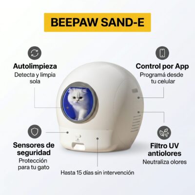 LITERA AUTOLIMPIANTE CON FILTRO UV BEEPAW SAND-E /BLANCO