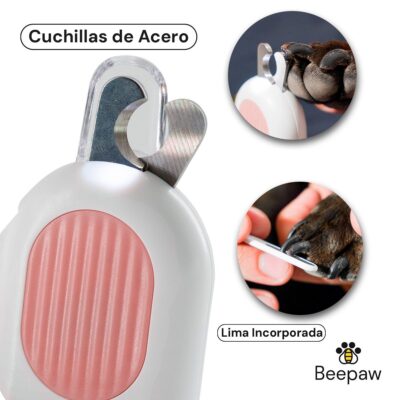 CORTADOR DE UÑAS BEEPAW NAIL-E /ROSA