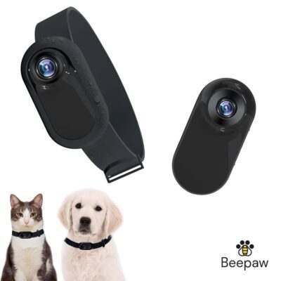 CAMARA HD CON COLLAR PARA MASCOTAS BEEPAW /NEGRO
