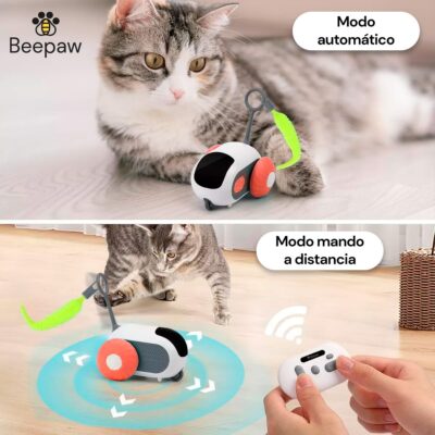 JUGUETE RATON INTELIGENTE PARA GATOS BEEPAW WHEEL-E /NARANJA