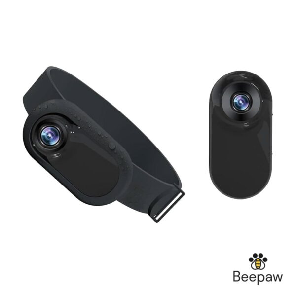 CAMARA HD CON COLLAR PARA MASCOTAS BEEPAW /NEGRO