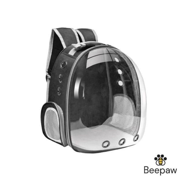 MOCHILA TRANSPORTADORA PARA MASCOTAS BEEPAW /GRIS