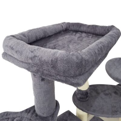 ARBOL PARA GATOS BEEPAW TERCIOPELO VIOLETA 106X40X119 CM _MOD 5