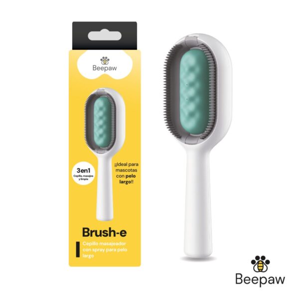 CEPILLO BEEPAW CON CERDAS BRUSH-E PARA PELO LARGO /CELESTE