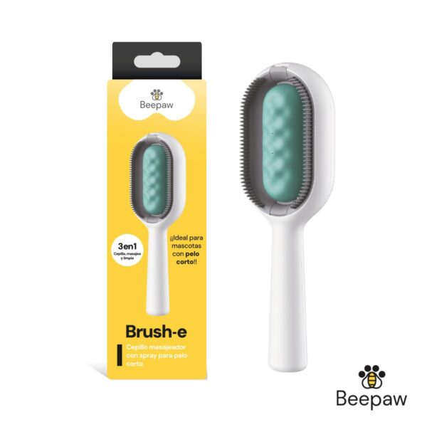 CEPILLO BEEPAW CON CERDAS BRUSH-E PARA PELO CORTO /CELESTE