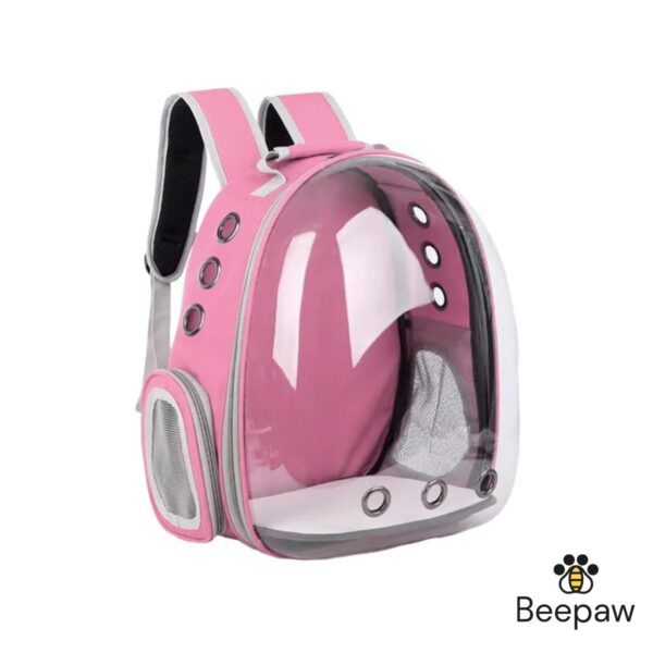 MOCHILA TRANSPORTADORA PARA MASCOTAS BEEPAW /ROSA