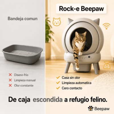 LITERA CON LIMPIEZA AUTOMÁTICA BEEPAW _ROCK-E 2.0 /BLANCO