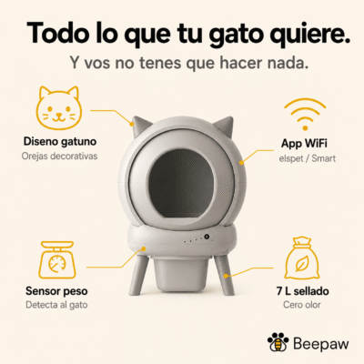 LITERA CON LIMPIEZA AUTOMÁTICA BEEPAW _ROCK-E 2.0 /BLANCO