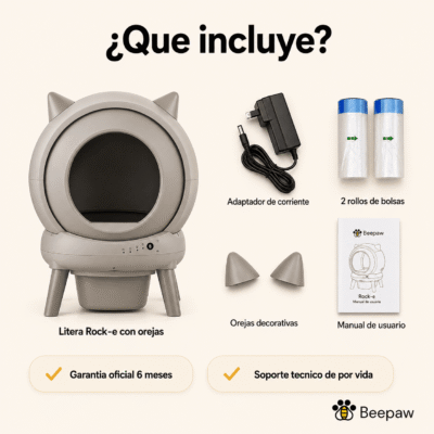 LITERA CON LIMPIEZA AUTOMÁTICA BEEPAW _ROCK-E 2.0 /BLANCO