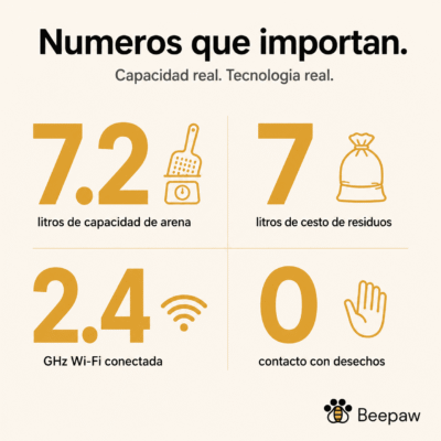 LITERA CON LIMPIEZA AUTOMÁTICA BEEPAW _ROCK-E 2.0 /BLANCO