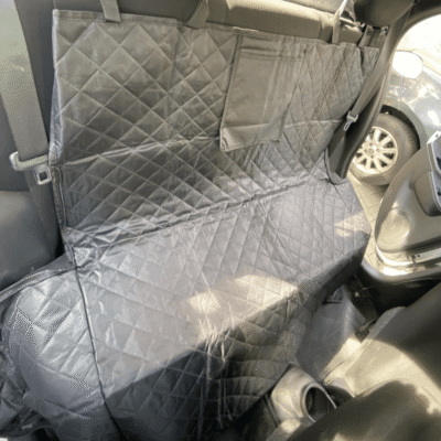 FUNDA CUBRE ASIENTO TRASERO CON BOLSILLOS /NEGRO