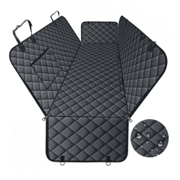 FUNDA CUBRE ASIENTO TRASERO CON BOLSILLOS /NEGRO