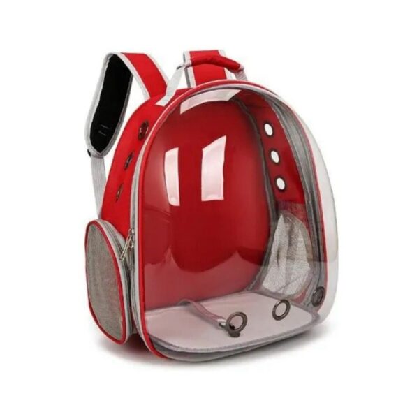 MOCHILA TRANSPORTADORA PARA MASCOTAS BEEPAW /ROJO