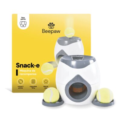 JUGUETE INTERACTIVO P/MASCOTAS CON DISPENSADOR DE ALIMENTO BEEPAW SNACK-E /GRIS OSCURO