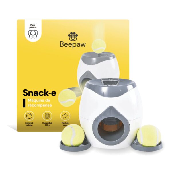 JUGUETE INTERACTIVO P/MASCOTAS CON DISPENSADOR DE ALIMENTO BEEPAW SNACK-E /GRIS OSCURO