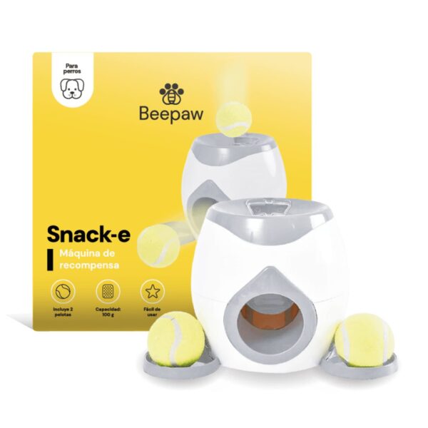 JUGUETE INTERACTIVO P/MASCOTAS CON DISPENSADOR DE ALIMENTO BEEPAW SNACK-E /GRIS