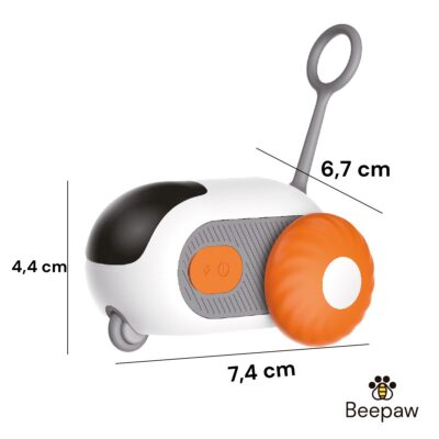 JUGUETE RATON INTELIGENTE PARA GATOS BEEPAW WHEEL-E /NARANJA
