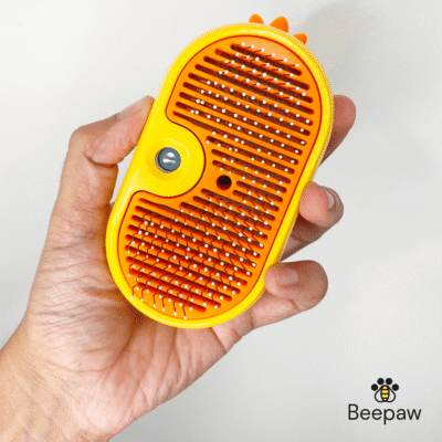 CEPILLO CON VAPOR Y CARDINA BEEPAW GROOM-E /AMARILLO
