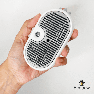 CEPILLO CON VAPOR Y CARDINA BEEPAW GROOM-E /BLANCO