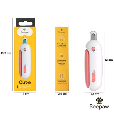 CORTADOR DE UÑAS BEEPAW CUT-E /ROSA