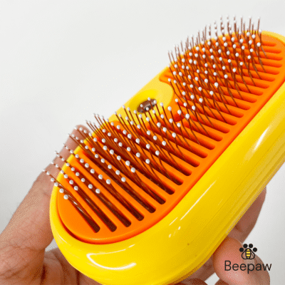 CEPILLO CON VAPOR Y CARDINA BEEPAW GROOM-E /AMARILLO