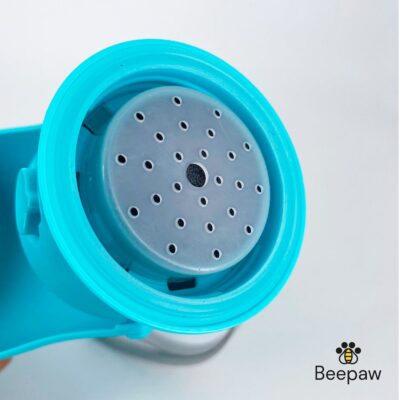 BOTELLA DISPENSADORA PLEBAGLE DE AGUA, COMIDA BEEPAW /CELESTE