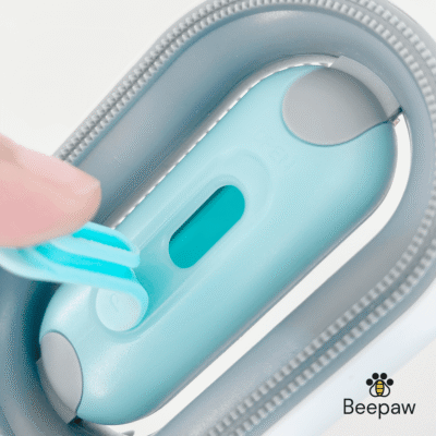 CEPILLO BEEPAW CON CERDAS BRUSH-E PARA PELO CORTO /CELESTE