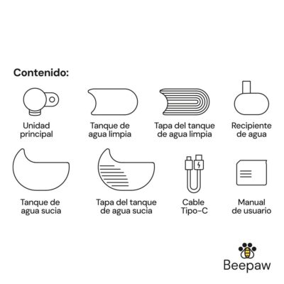 BEBEDERO INTERACTIVO PARA GATOS BEEPAW CLEAN-E /BLANCO