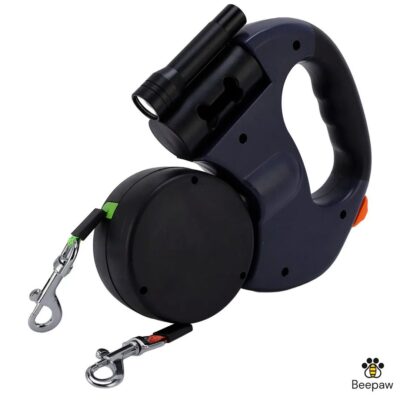 CORREA DE PASEO RETRACTIL DOBLE BEEPAW 3M