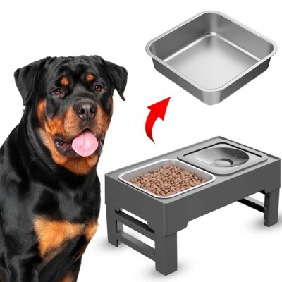 COMEDERO CON ALTURA AJUSTABLE BEEPAW BOWL-E /NEGRO
