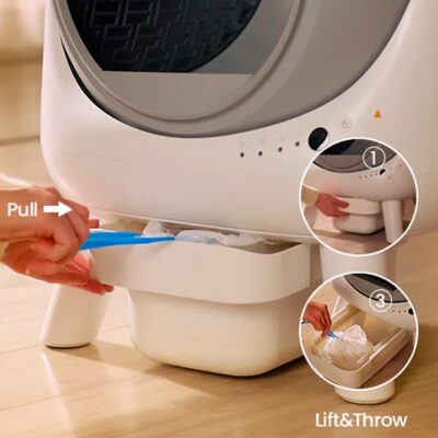 LITERA CON LIMPIEZA AUTOMÁTICA BEEPAW ROCK-E /GRIS