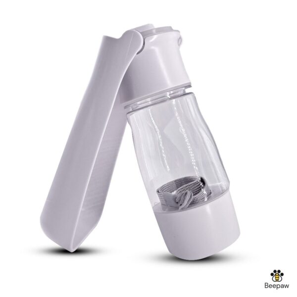 BOTELLA DISPENSADORA DE AGUA Y COMIDA PLEGABLE BEEPAW 320 ML /BLANCO