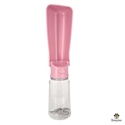BOTELLA DISPENSADORA DE AGUA Y COMIDA BEEPAW 550 ML /ROSA