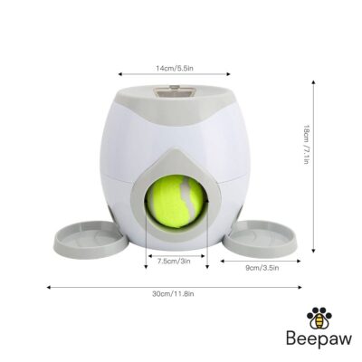 JUGUETE INTERACTIVO P/MASCOTAS CON DISPENSADOR DE ALIMENTO BEEPAW SNACK-E /GRIS